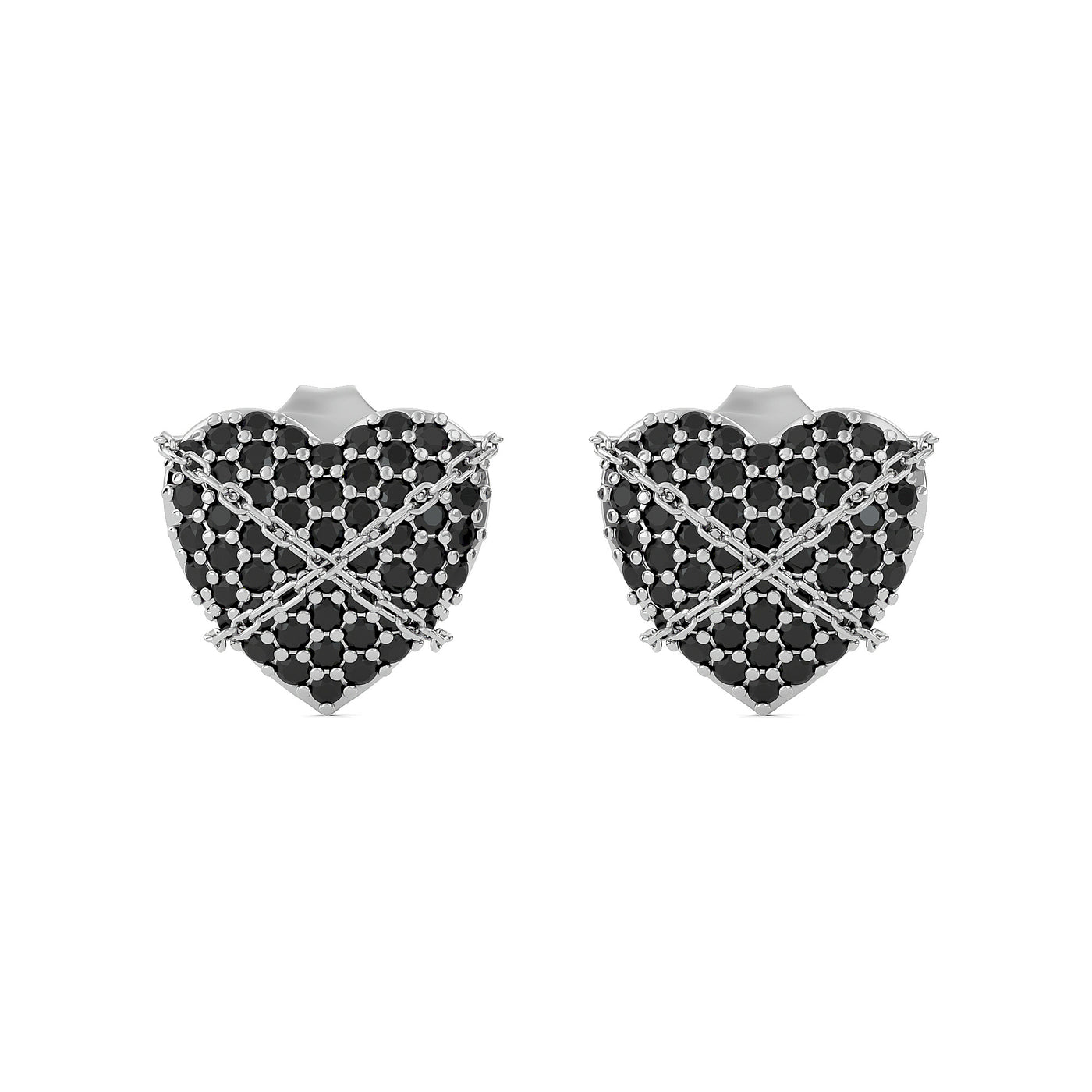 Locked Heart Studs