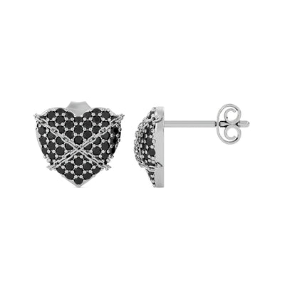 Locked Heart Studs