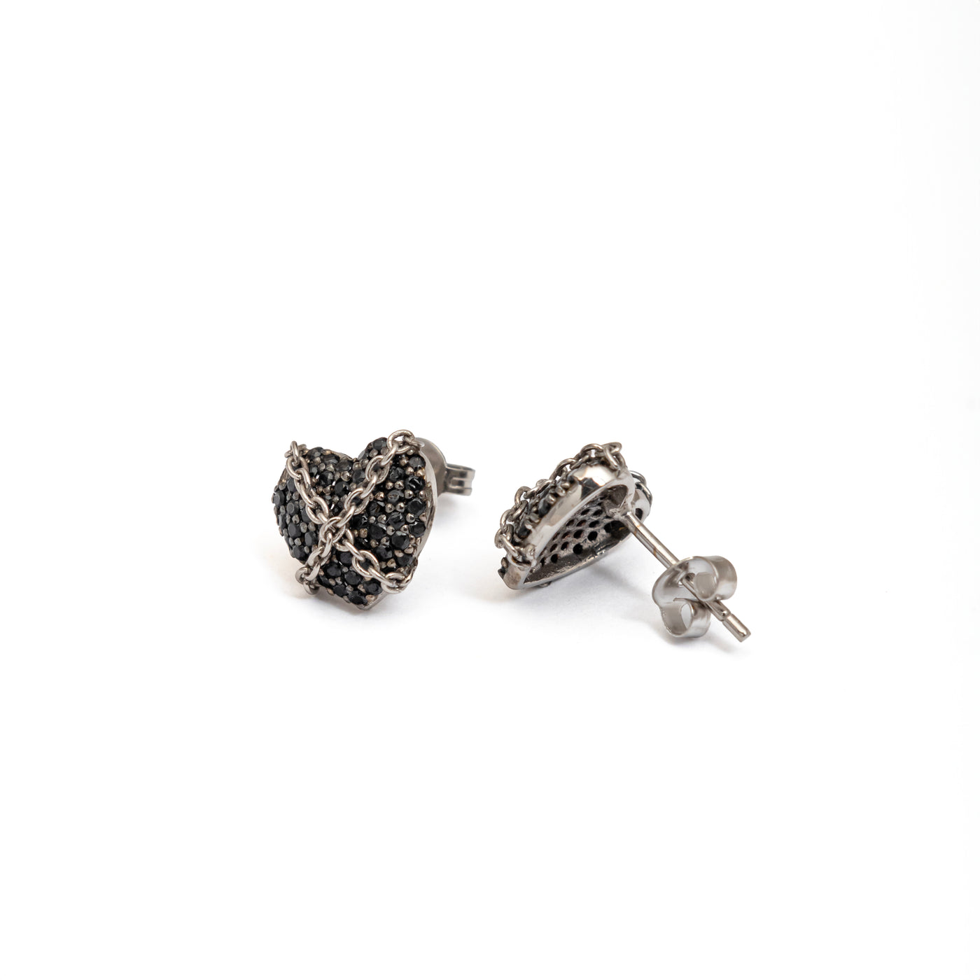 Locked Heart Studs