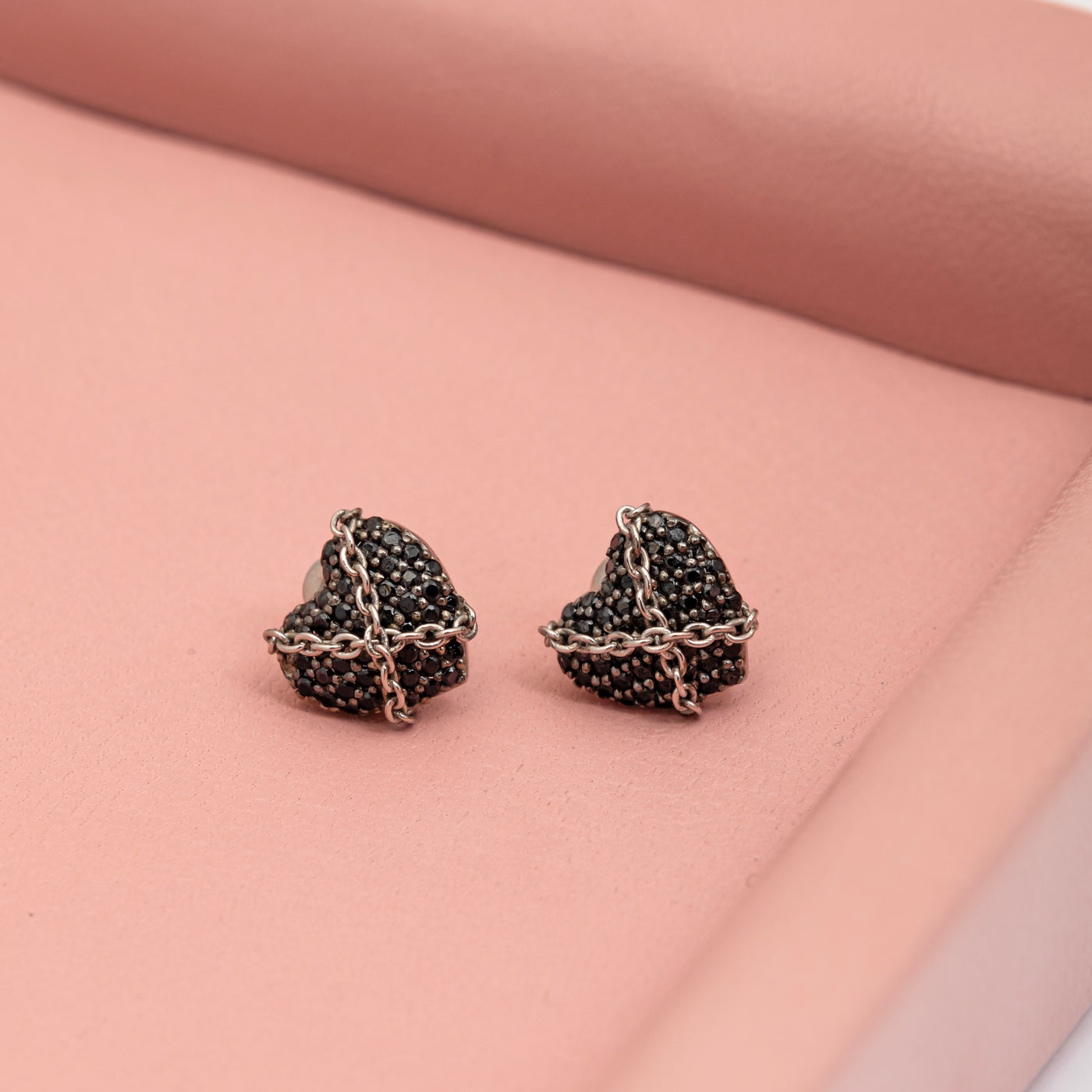 Locked Heart Studs