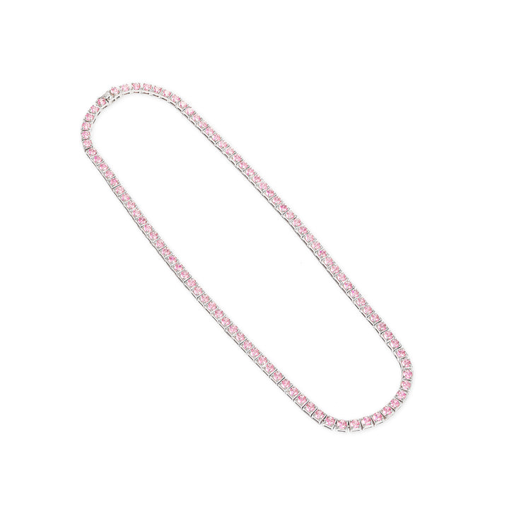 Pink Tennis Chain 4mm