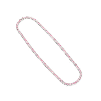 Pink Tennis Chain 4mm