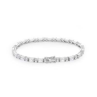 Baguette and Round Tennis Bracelet