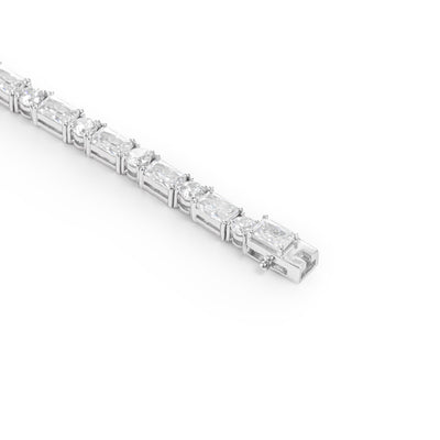 Baguette and Round Tennis Bracelet