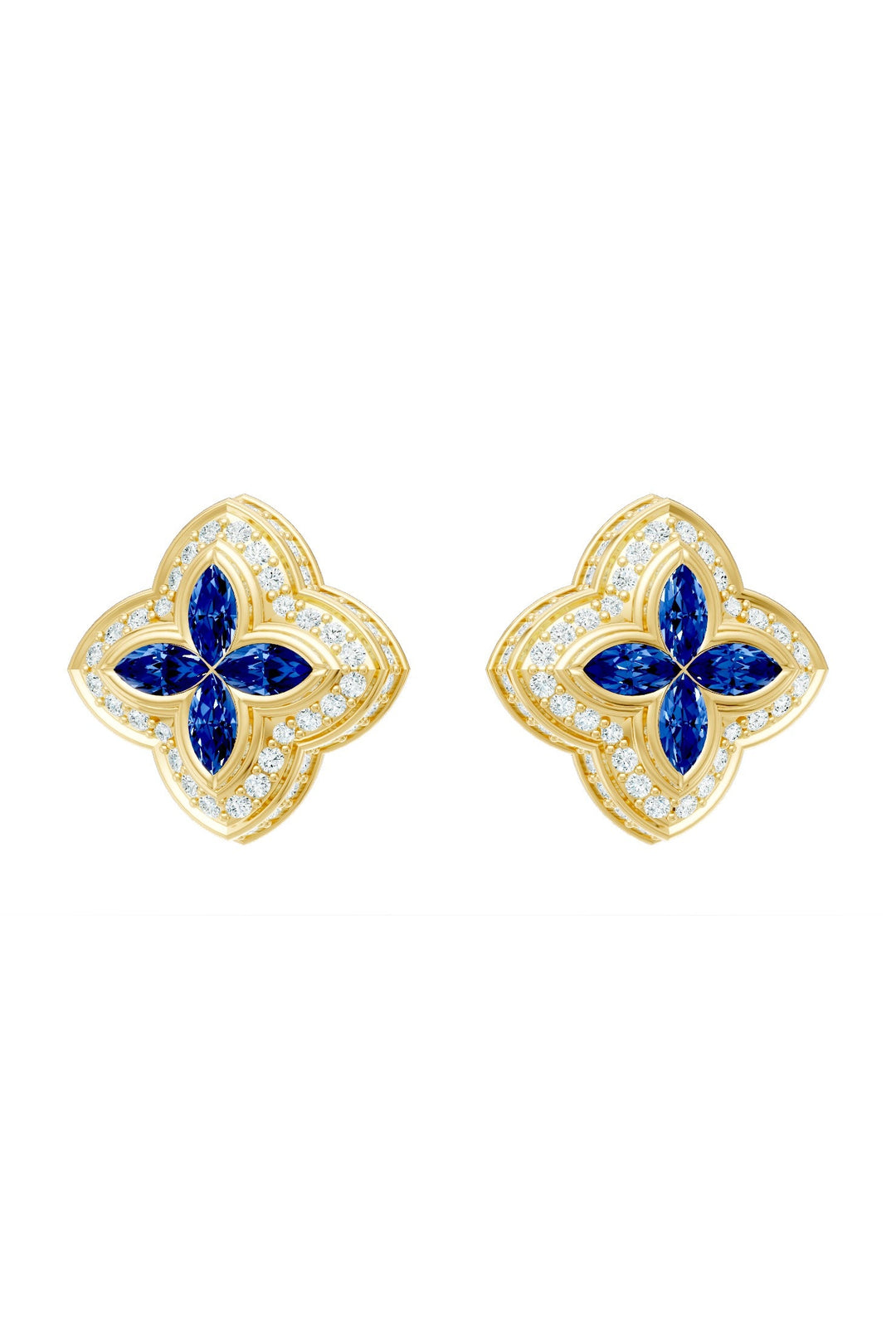 Clover Earrings (Sapphire)