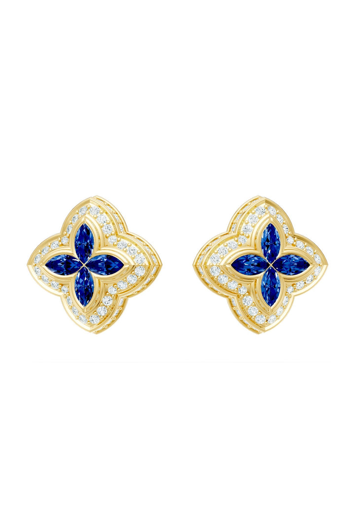 Clover Earrings (Sapphire)