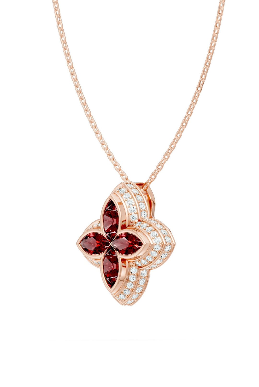 Clover Pendant (Ruby)