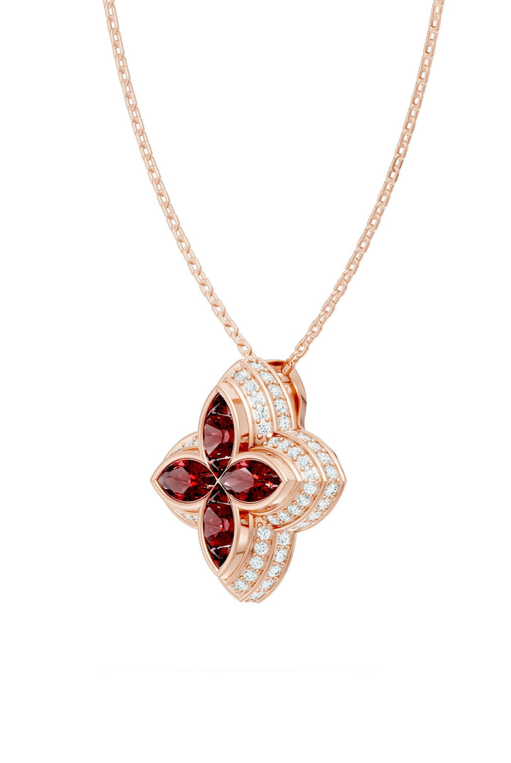 Clover Pendant (Ruby)