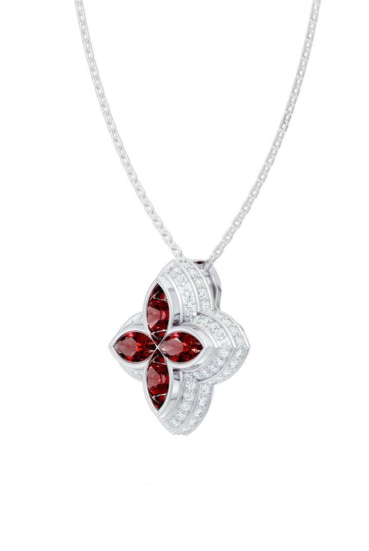 Clover Pendant (Ruby)