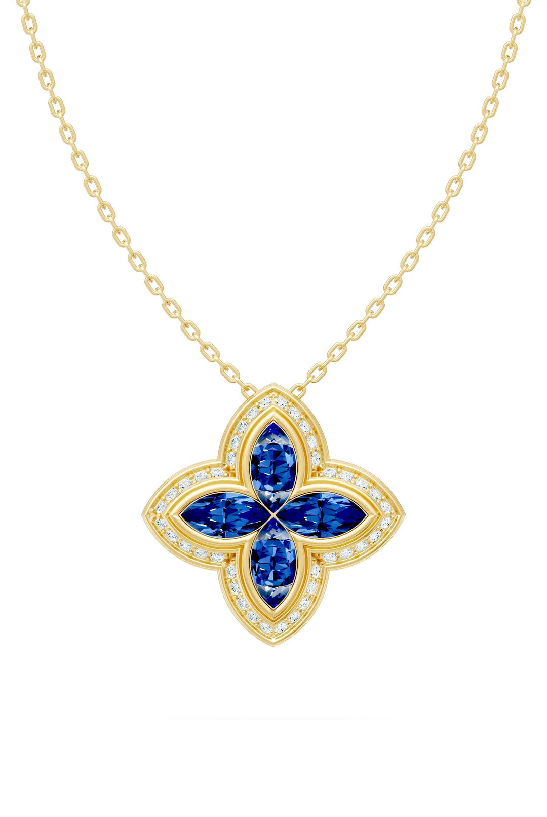 Clover Pendant (Sapphire)