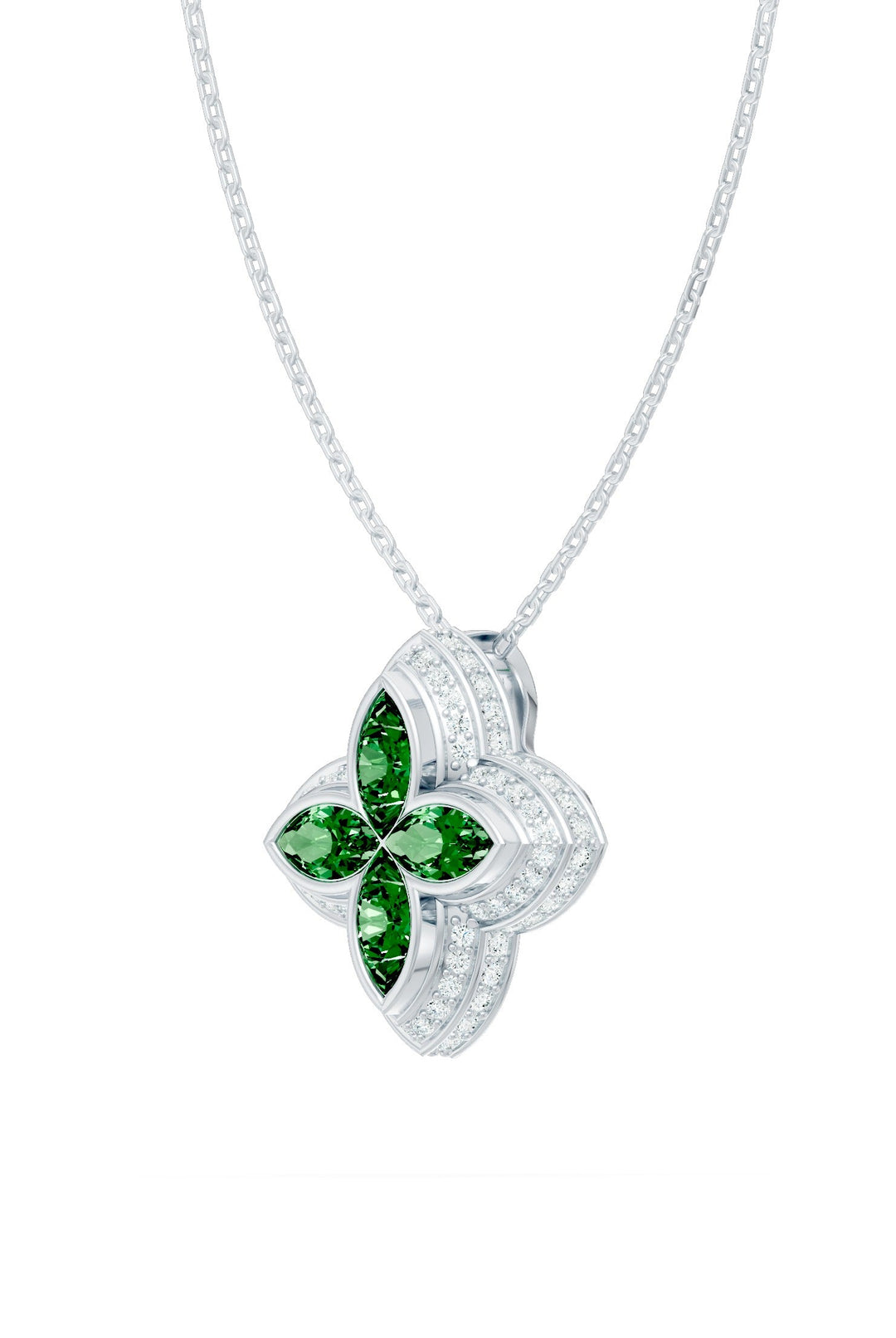 Clover Pendant (Emerald)