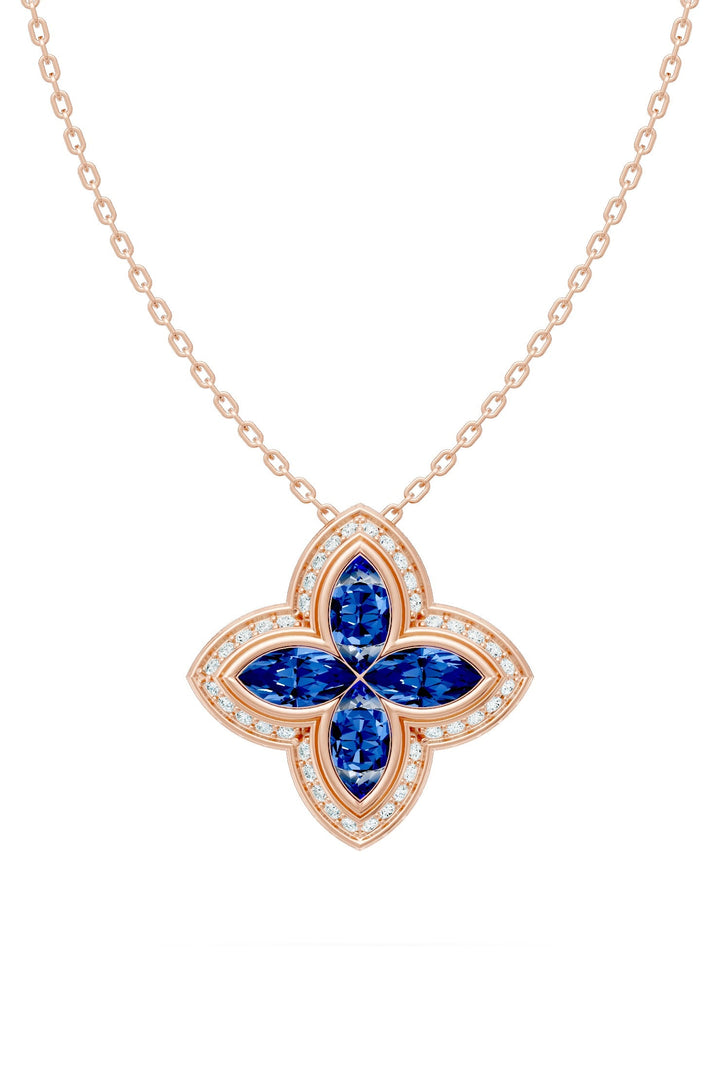 Clover Pendant (Sapphire)