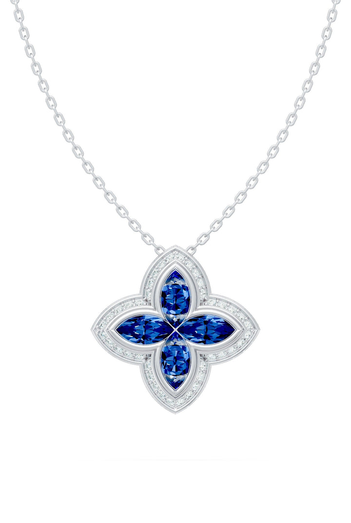 Clover Pendant (Sapphire)