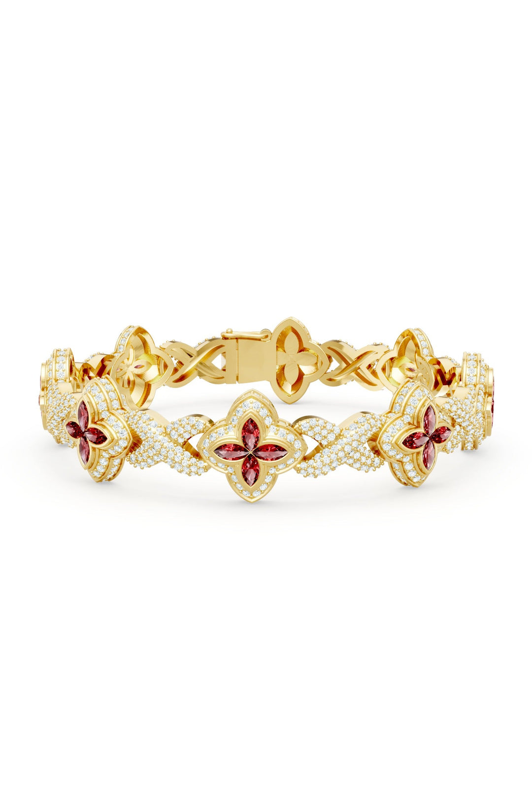 Clover Bracelet (Ruby)