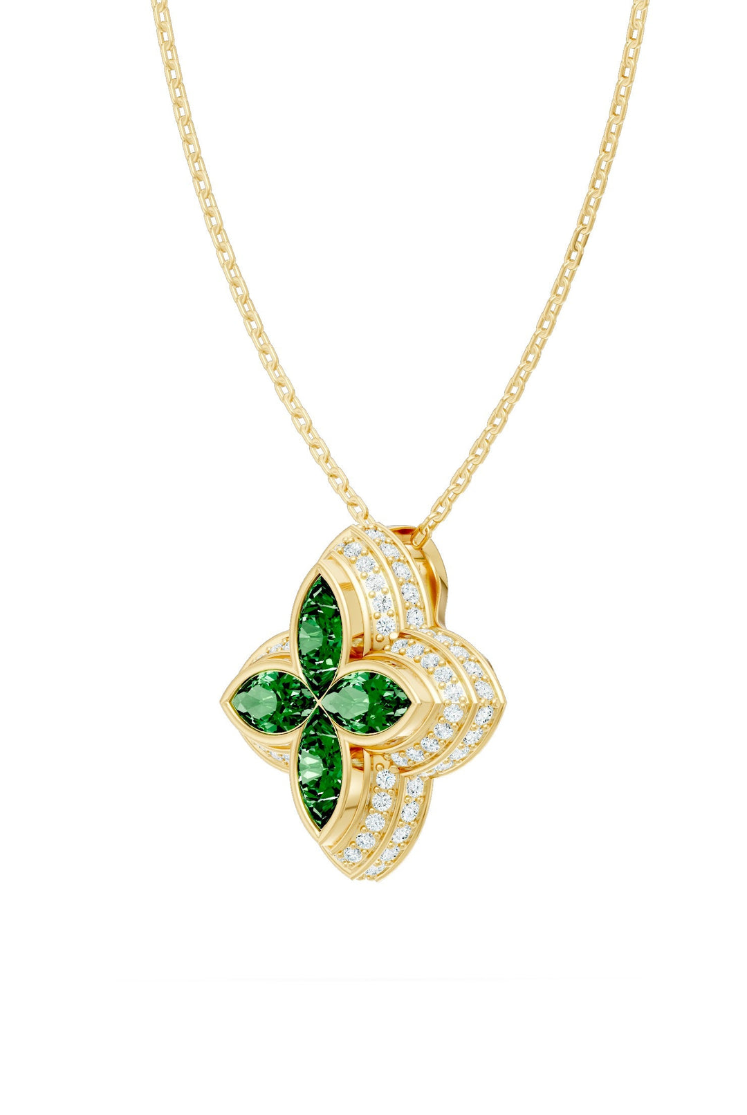 Clover Pendant (Emerald)