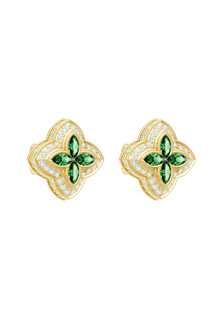 Clover Earrings (Emerald)