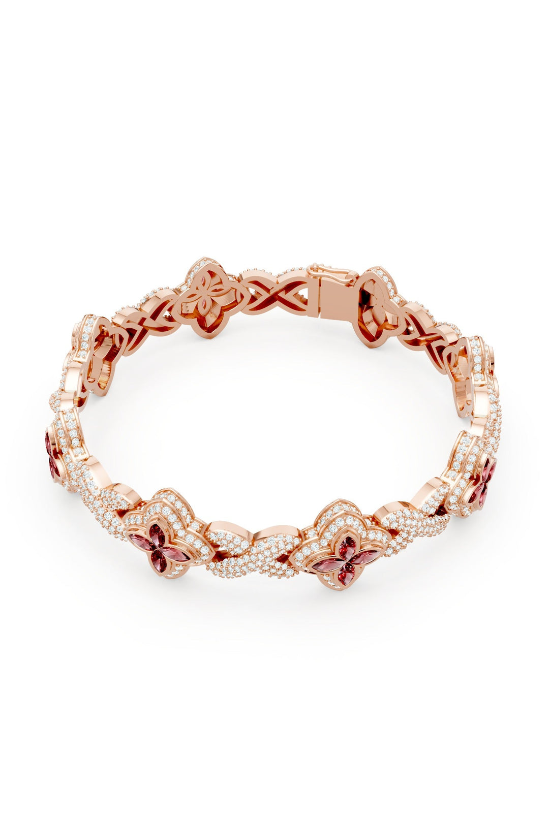 Clover Bracelet (Ruby)
