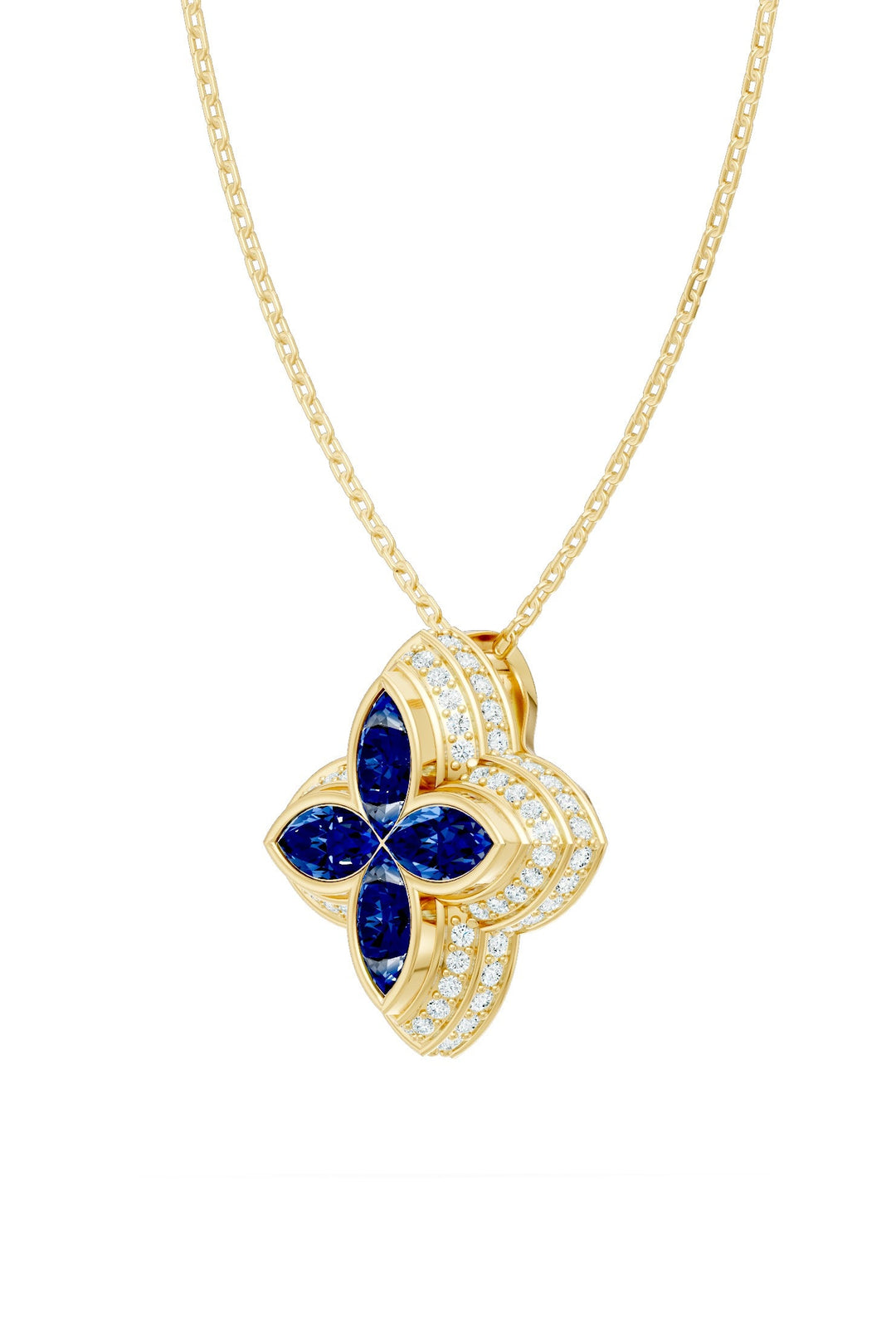 Clover Pendant (Sapphire)