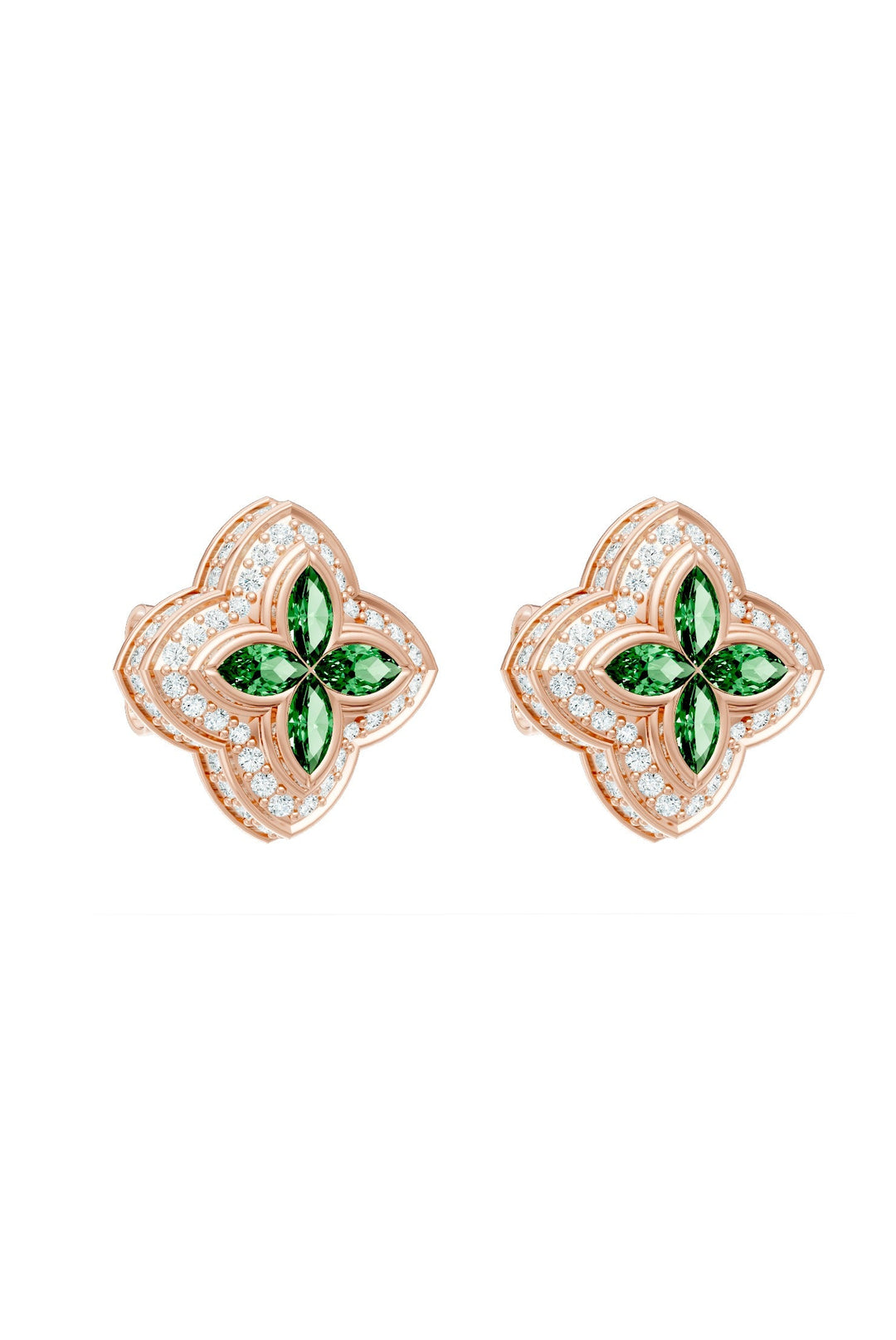 Clover Earrings (Emerald)