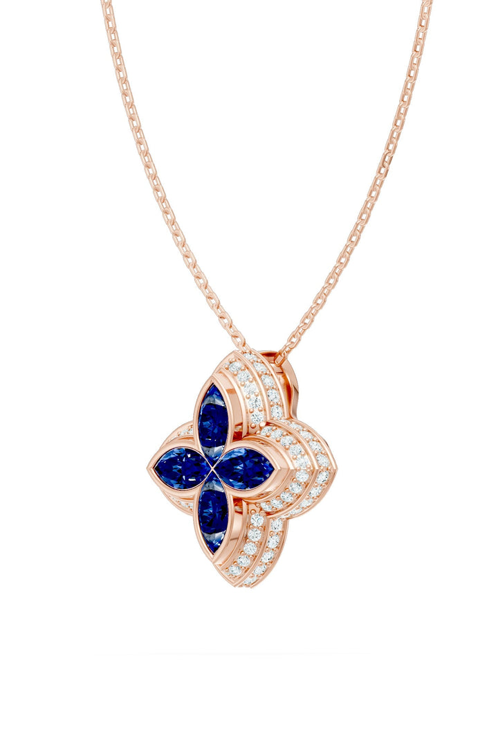 Clover Pendant (Sapphire)