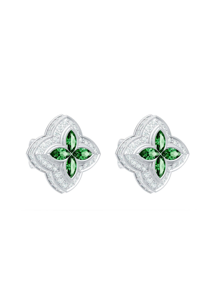 Clover Earrings (Emerald)
