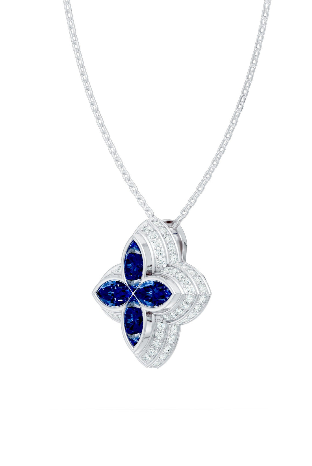 Clover Pendant (Sapphire)