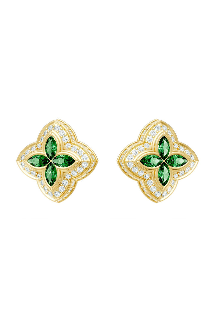 Clover Earrings (Emerald)