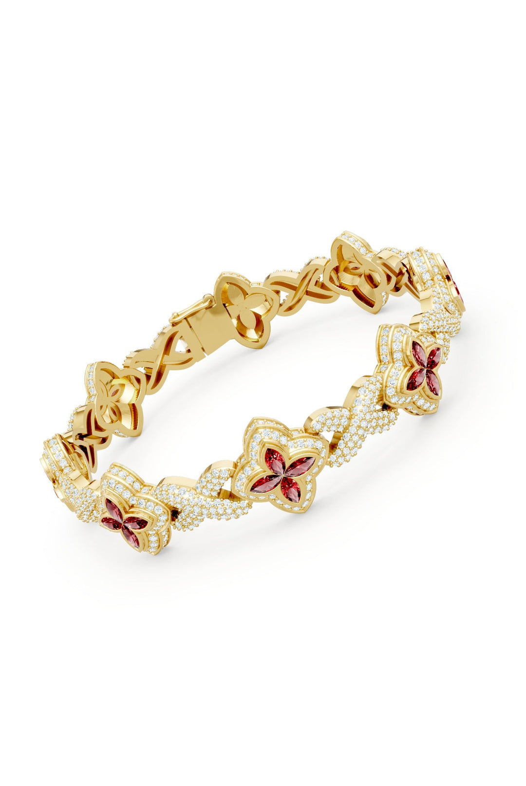 Clover Bracelet (Ruby)