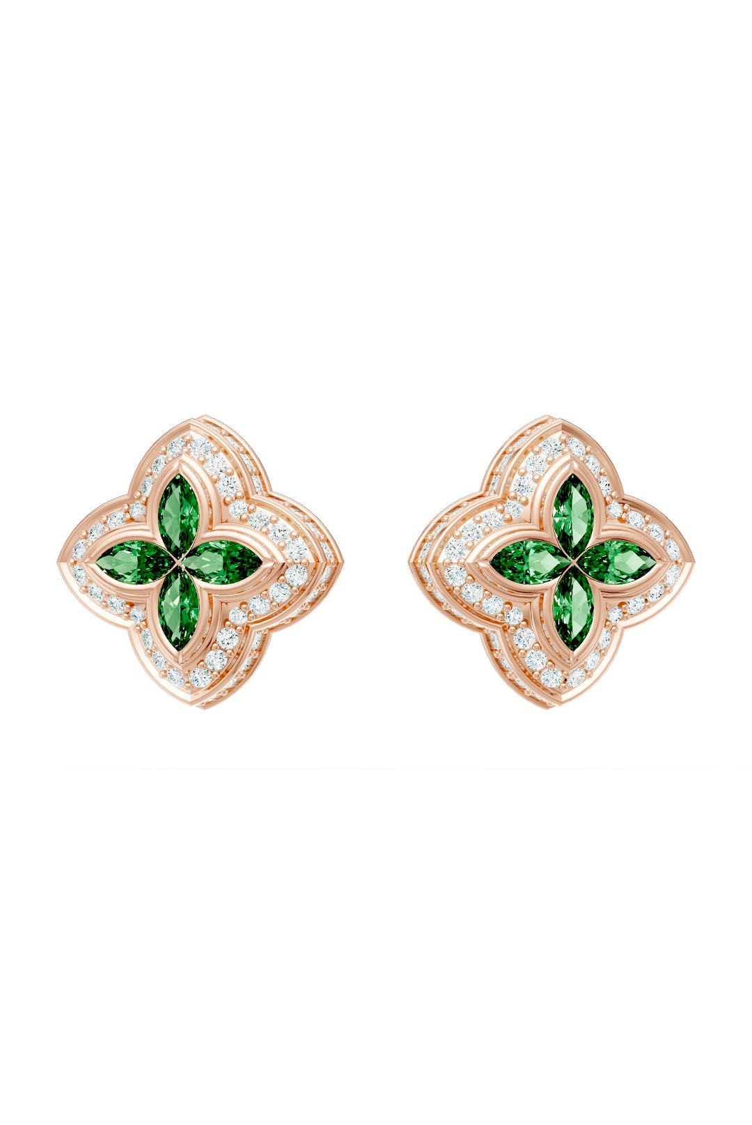 Clover Earrings (Emerald)