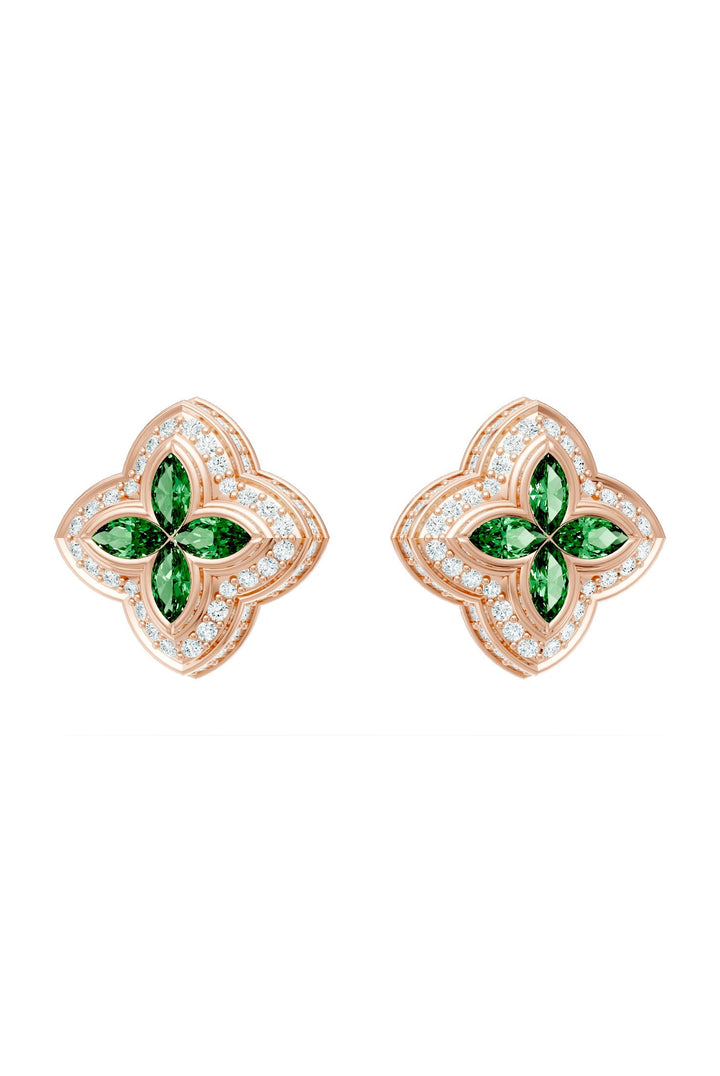 Clover Earrings (Emerald)