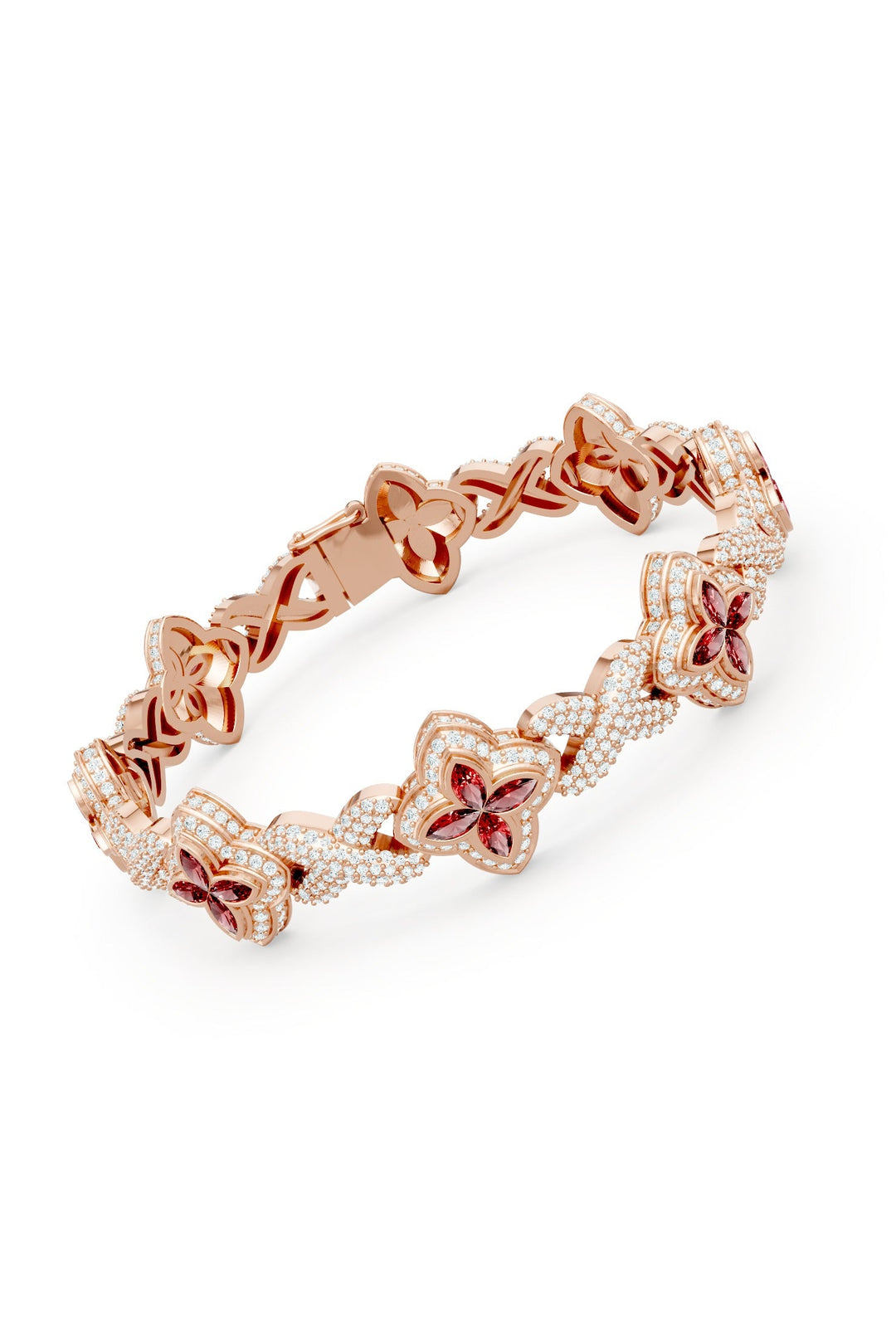 Clover Bracelet (Ruby)