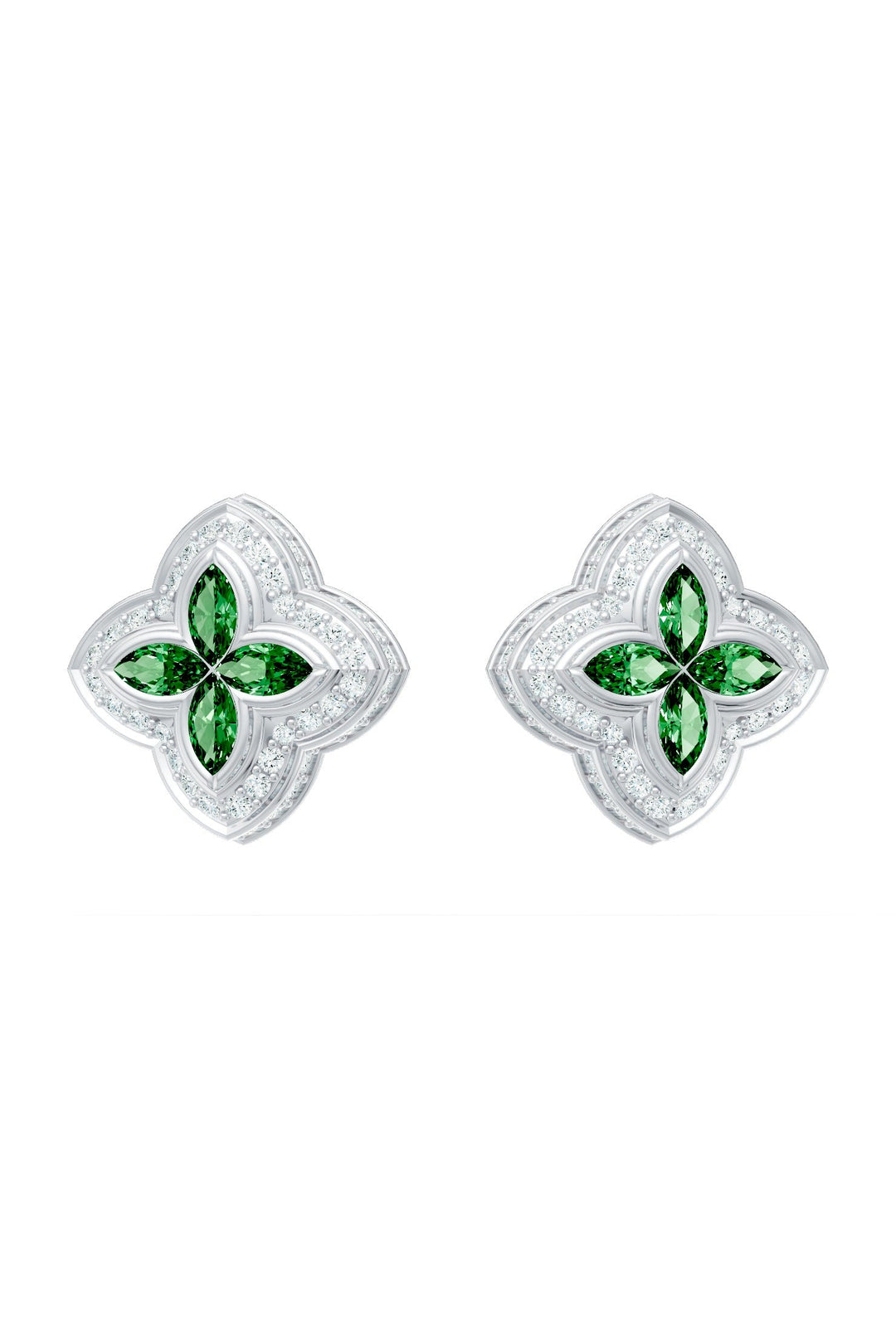 Clover Earrings (Emerald)