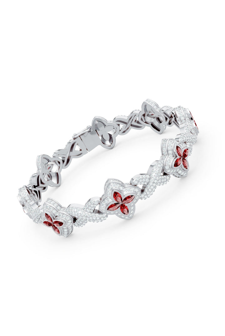 Clover Bracelet (Ruby)