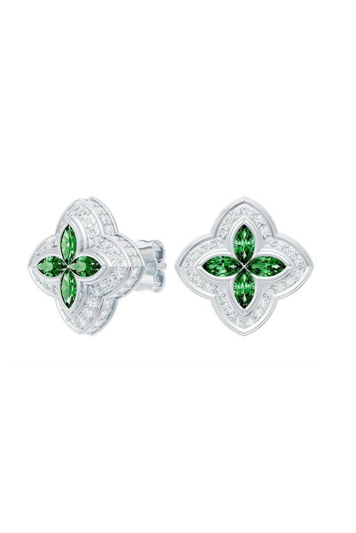 Clover Earrings (Emerald)