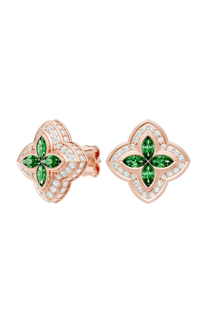 Clover Earrings (Emerald)