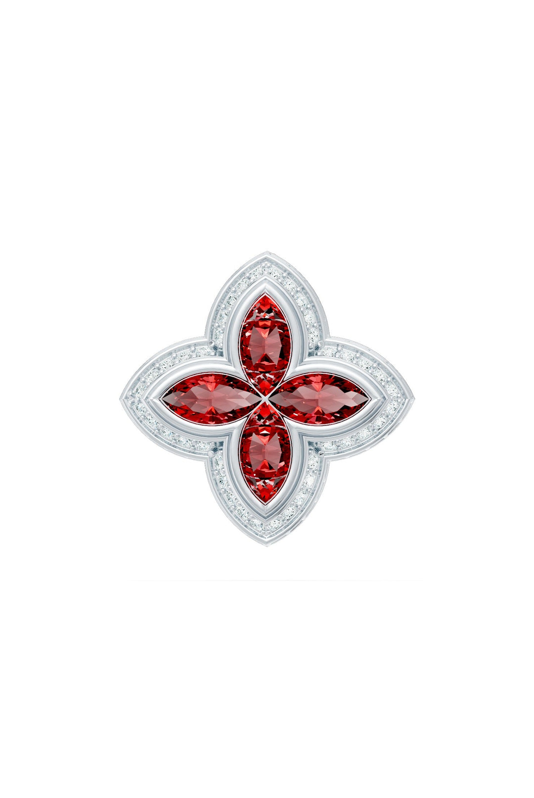 Clover Pendant (Ruby)