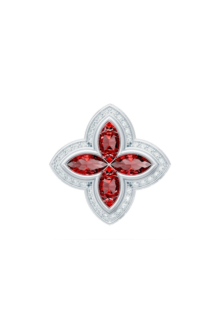 Clover Pendant (Ruby)