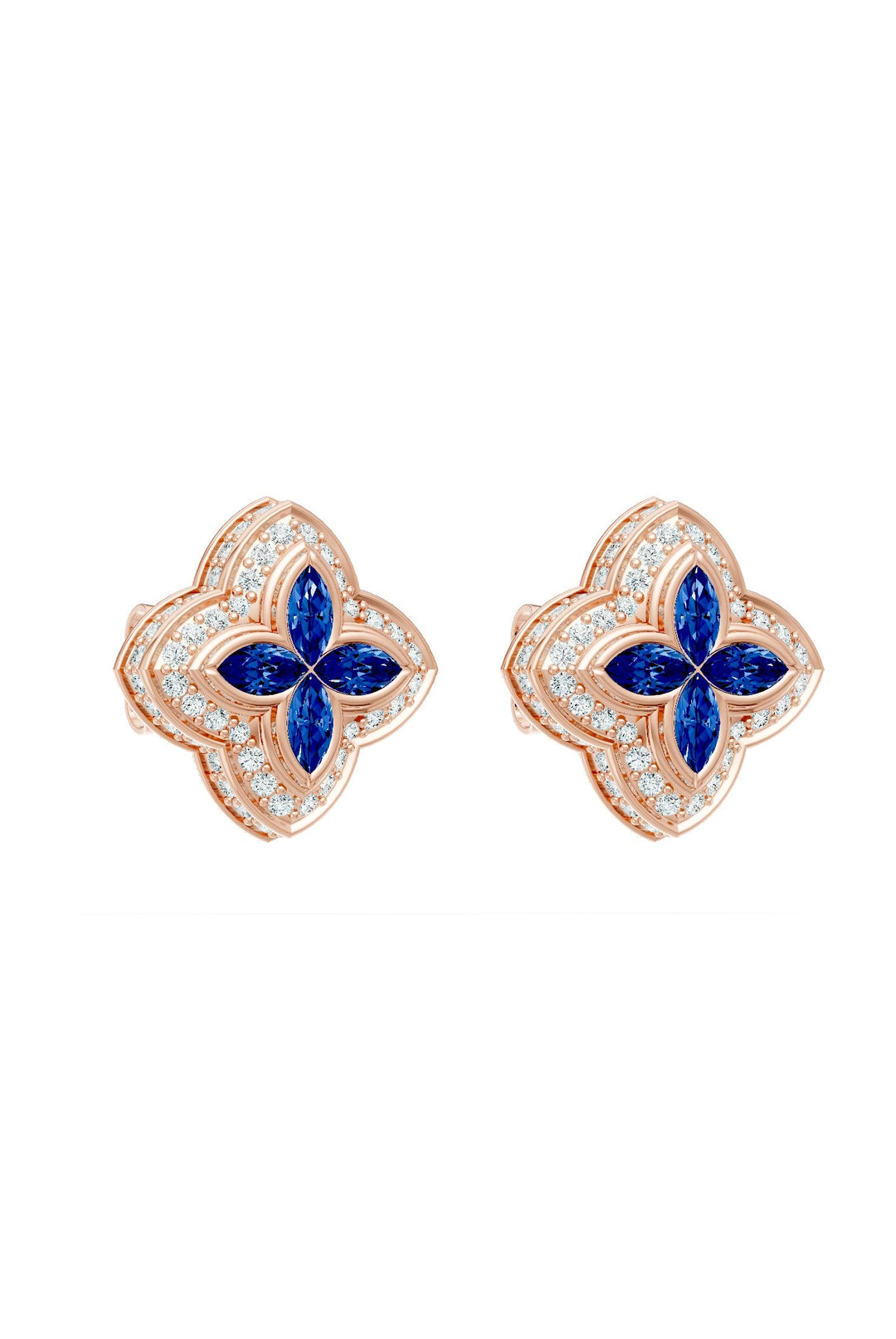 Clover Earrings (Sapphire)