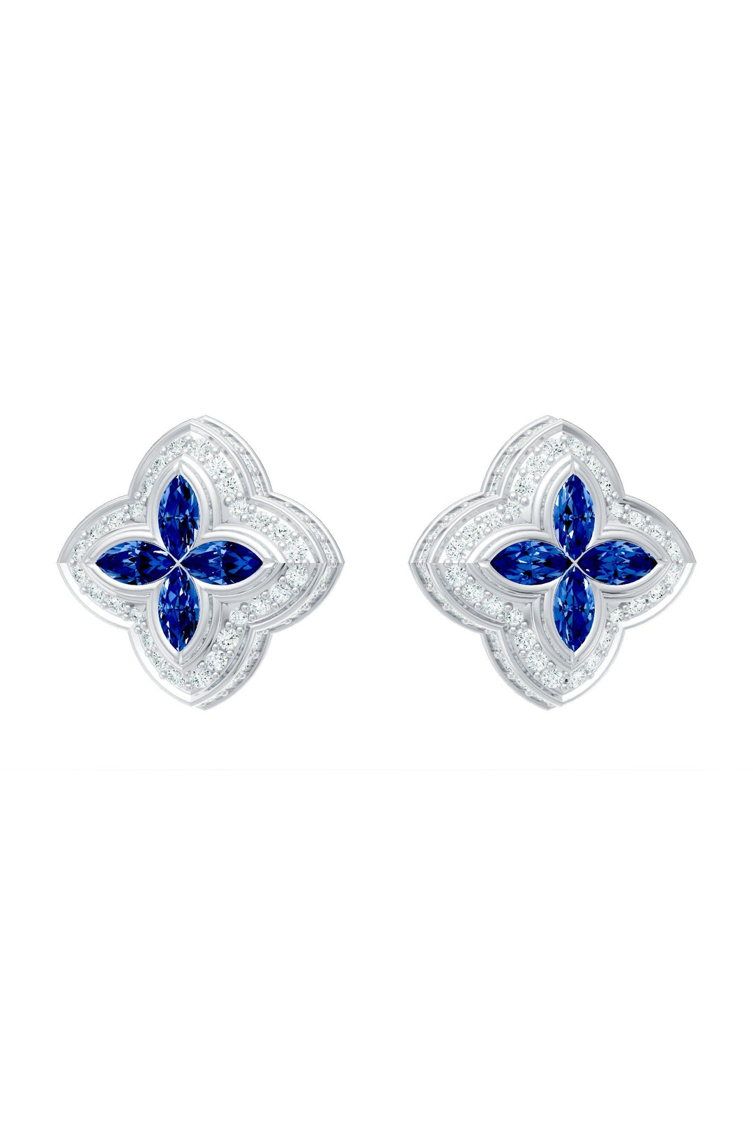 Clover Earrings (Sapphire)