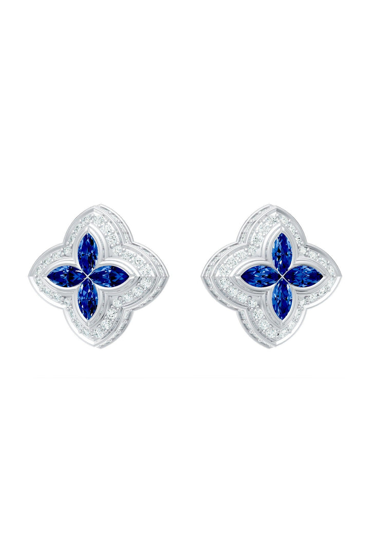 Clover Earrings (Sapphire)