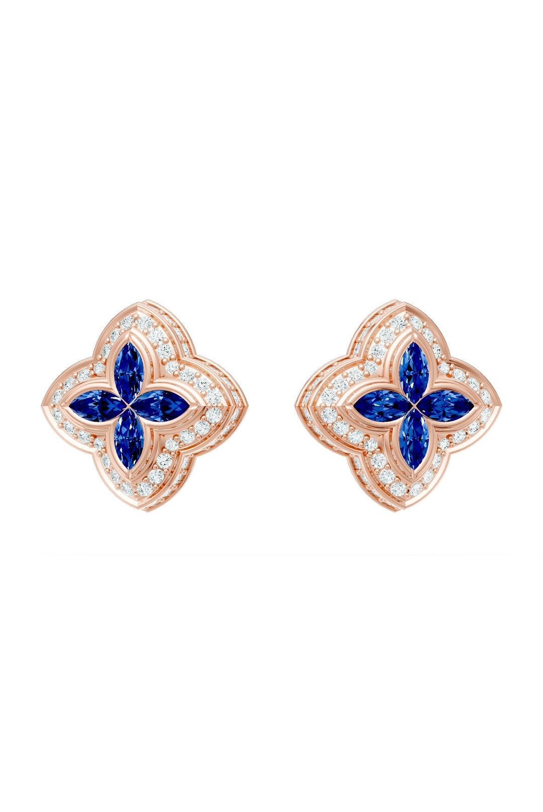 Clover Earrings (Sapphire)