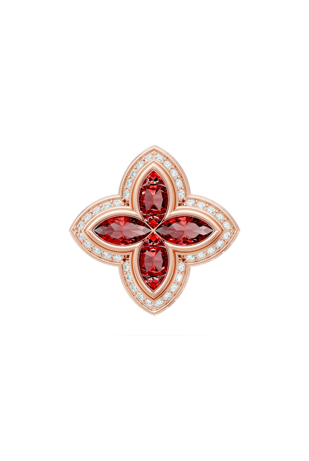 Clover Pendant (Ruby)