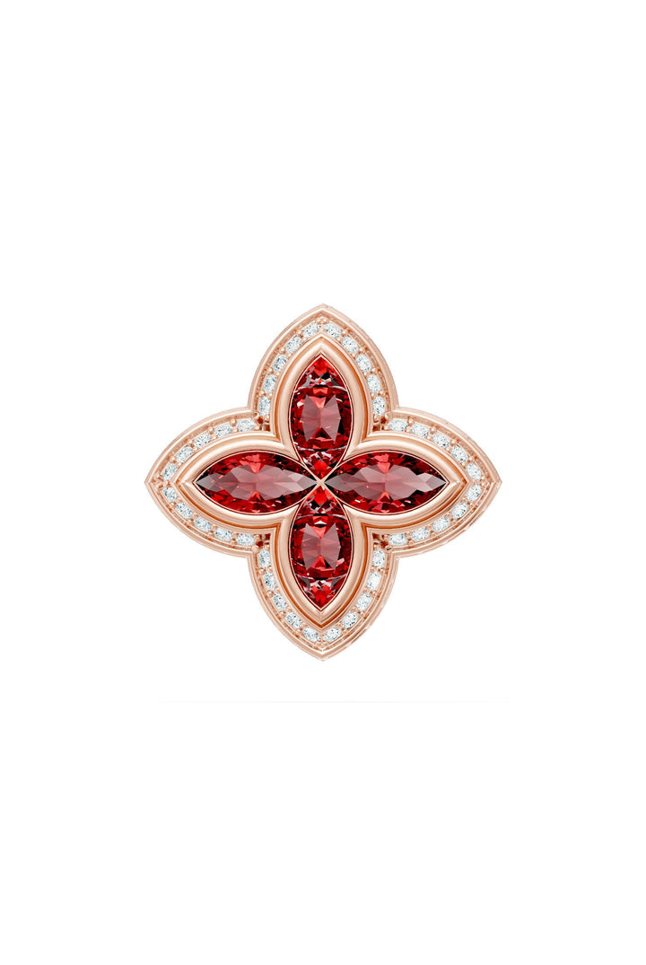 Clover Pendant (Ruby)