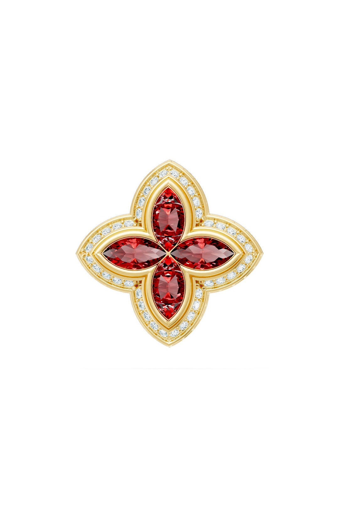 Clover Pendant (Ruby)
