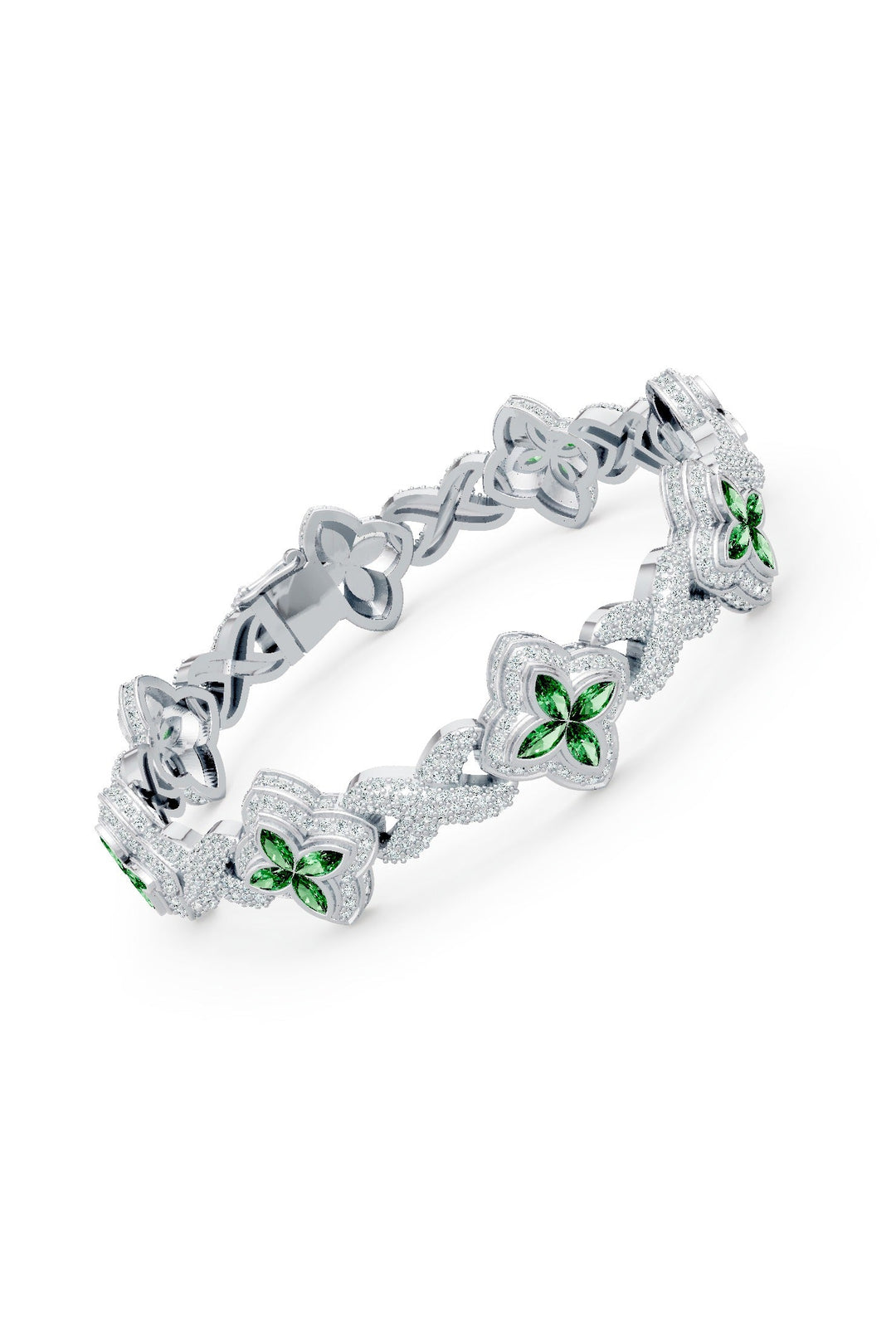 Clover Bracelet (Emerald)