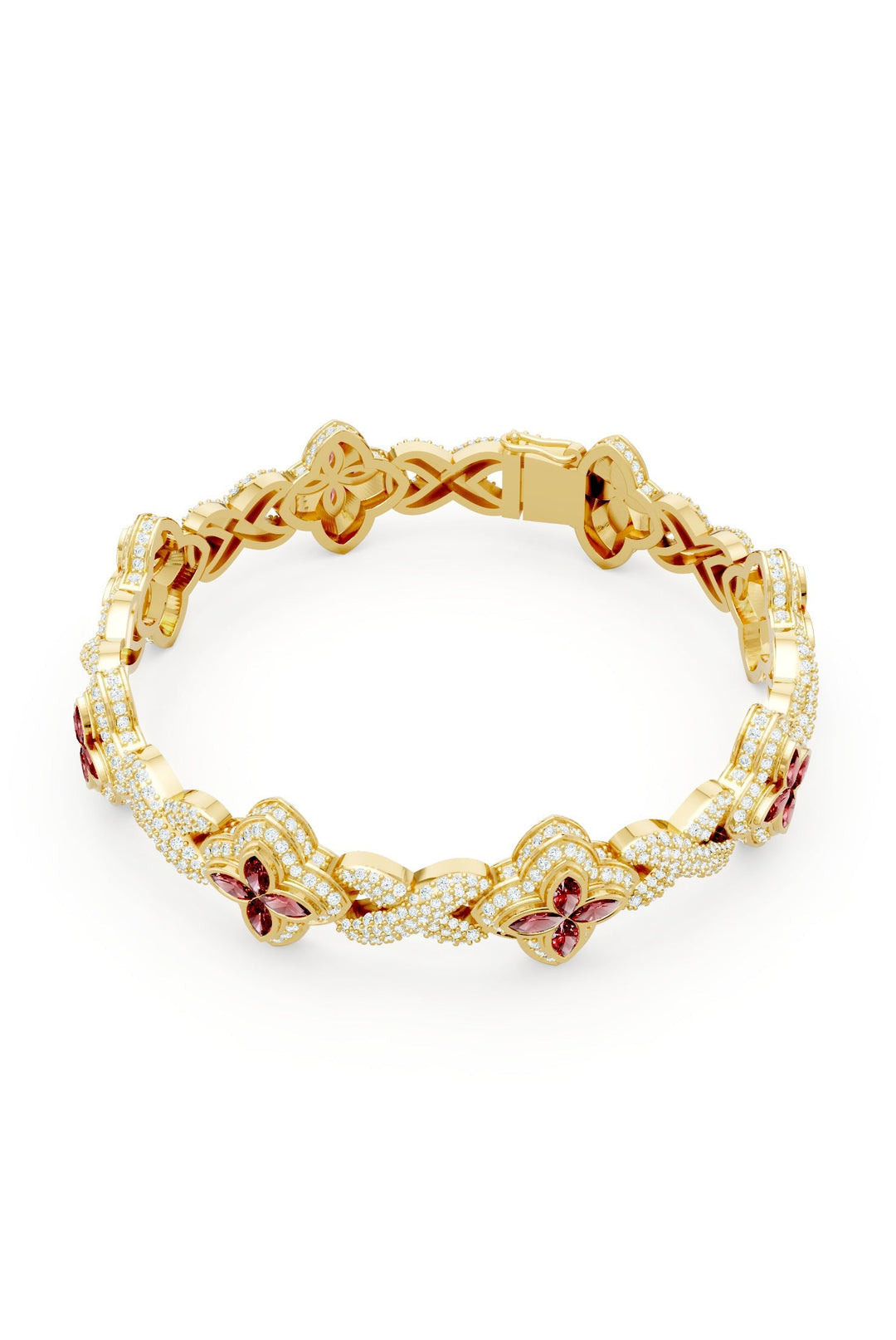 Clover Bracelet (Ruby)