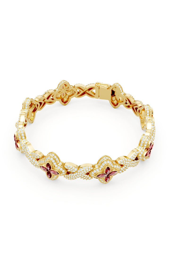 Clover Bracelet (Ruby)