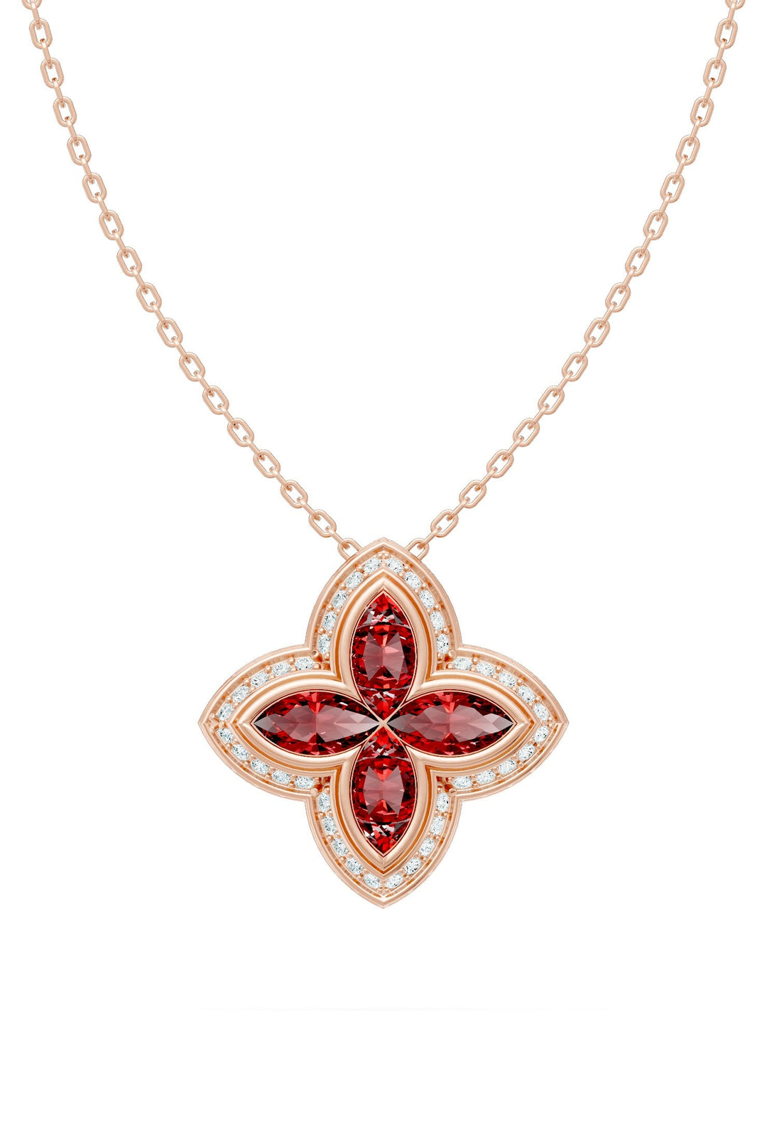 Clover Pendant (Ruby)
