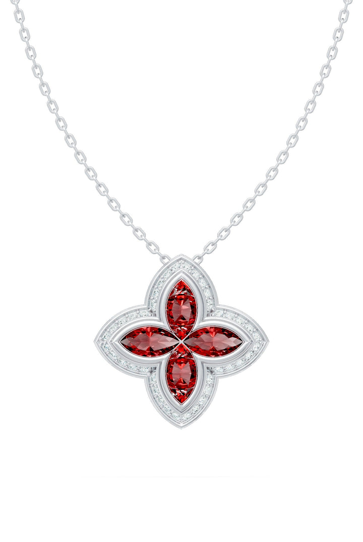 Clover Pendant (Ruby)