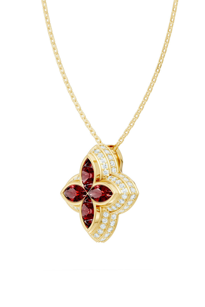 Clover Pendant (Ruby)
